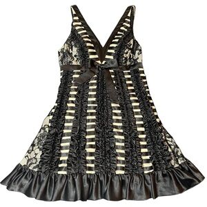 Black and white lace pinup dress